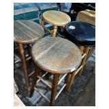 (4) Wooden Stools (4) Wooden Stools