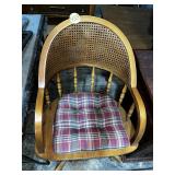 Oak Captains Chair w/Caned Back Oak Captains Chair w/Caned Back