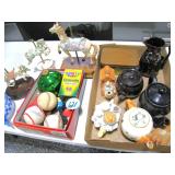 Tea Pots, Horse Carousel, Crayons & Misc.