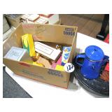 Enamel Coffee Pot, Roaster & Collectibles