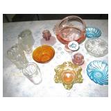 Depression Glass, Basket & Misc. Glassware