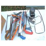 Assorted Saws, Weed Eater 18V Charger/Battery