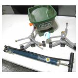 Scotts Hand Spreader, Air Pump & Sprinklers