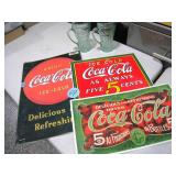 Coca-Cola Metal Sign & Mugs