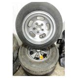 (1) 15 Inch Aluminum Wheel & Tire (2) 14 Inch...