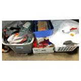 (2) Totes & Box w/Bag, Cleaning Supplies & Misc.