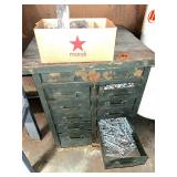 11 Drawer Cabinet w/Contents(Nuts & Bolts)