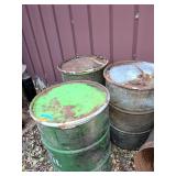 (3) Barrels w/Lids