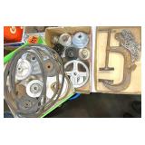 (3) Boxes C Clamp w/Chain & Pulleys