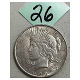1922 D Peace Silver Dollar