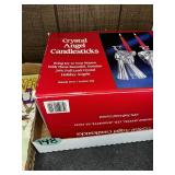 (2) Glass Candle Holders