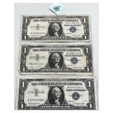 (3) 1957 Silver Certificates