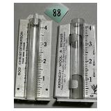 (2) Advertising Metal Rain Gauges