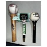 (3) Miller Beer Tap Handles