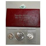 1976 Silver Uncirculated 3 Coin Set