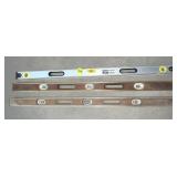 (2) Wood & (1) Aluminum 4 Foot Levels