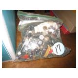 Large Bag Buttons, Yarn & Sewing Items
