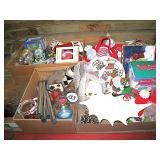 (5) Boxes Christmas Items & Collector Trucks