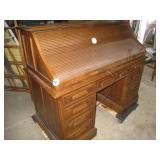 51 Inch x 55 Inch Roll Top Desk