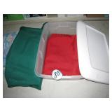 Assorted Table Clothes & Small Tote