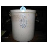 6 Gallon Acorn Wares UHL Pottery w/Handles
