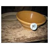 Large Stoneware Mixing Bowl & Misc.