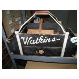 Watkins Salesman Sample Wood Tote w/Contents