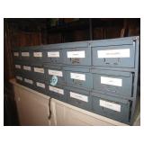 18 Drawer Hardware Bin w/Contents