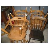 (7) Wood Chairs