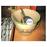 Enamel Pail w/Contents