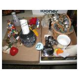 (2) Boxes Marble Vase, Paper Weight & Collectibles