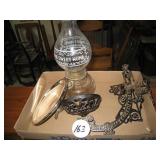 Wall Mount Oil Lamp w/Reflector