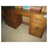29 Inch x 52 Inch 7 Drawer Wooden Desk