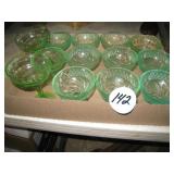 (13) Green Sherbet Cups