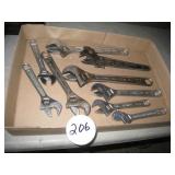 (9) Adjustable Wrenches Including Gellman (Ill.)