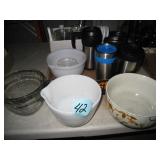(2) Boxes Halls Bowl, Pampered Chef Mixing...