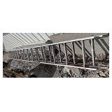 28 Foot Aluminum Extension Ladder on Ground