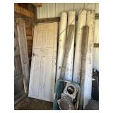 Assorted Wood Porch Posts & Door