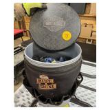 Harley Davidson Pail w/Tool Holder