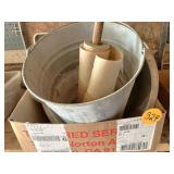 Galvanized Pail, Trays & Pans