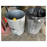 (2) Galvanized Trash Cans (NO LIDS)
