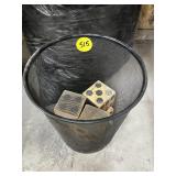Wire Basket & Wood Dice