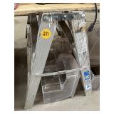 (2) 4 Foot Wide Folding Aluminum Saw Horses