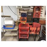 Wire Racks, Plastic Crates & Chairs