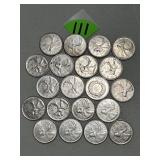 (20) Canadian Quarters - Some 1968 Partial Silver