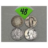 (4) Silver Quarters