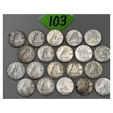 (20) Canadian Silver Dimes
