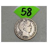 1912 Barber Half Dollar