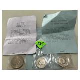 Eisenhower Dollar & (2) Kennedy Proof Half Dollars