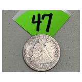 1877 Seated Liberty Quarter